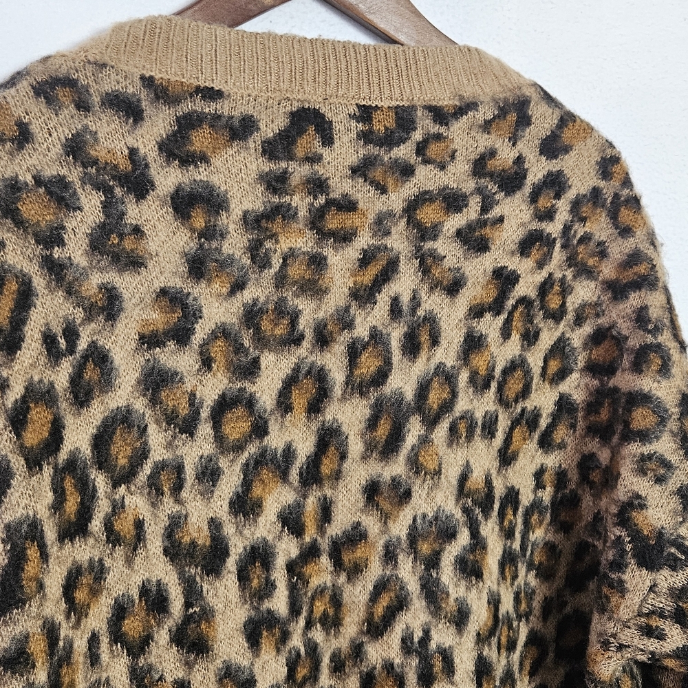 Divided H&M Leopard Print Cardigan Size Large - Picture 10 of 13
